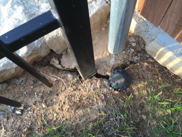 Bad back fill at rock wall